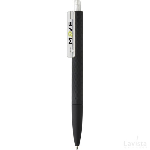 X3 zwart smooth touch pen transparant, zwart