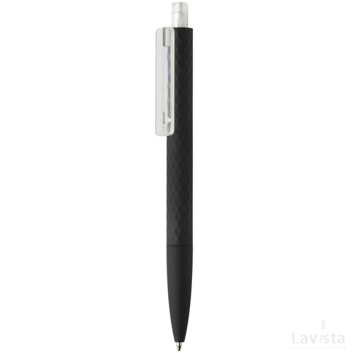 X3 zwart smooth touch pen transparant, zwart