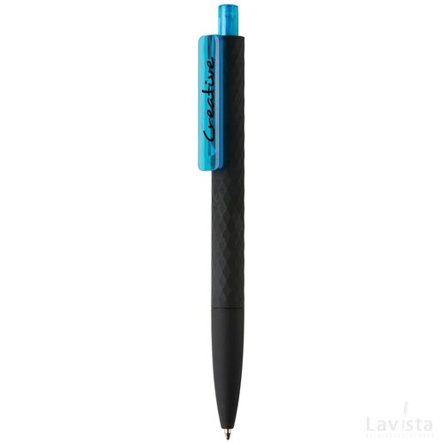 X3 zwart smooth touch pen blauw, zwart