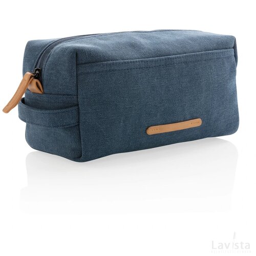 Canvas toilettas PVC vrij blauw