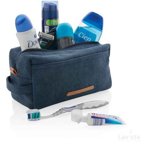 Canvas toilettas PVC vrij blauw
