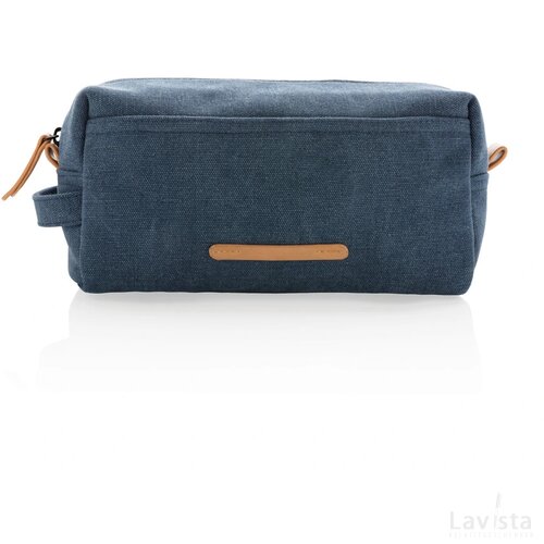 Canvas toilettas PVC vrij blauw