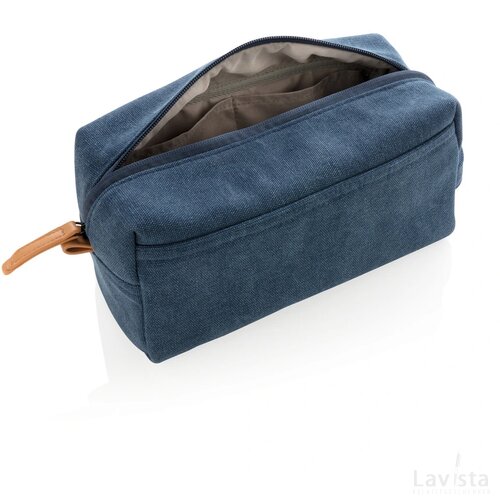 Canvas toilettas PVC vrij blauw
