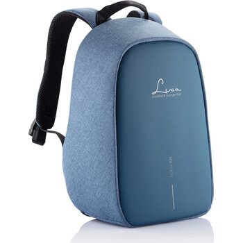 Bobby Hero Small, anti-diefstal rugzak lichtblauw, zwart