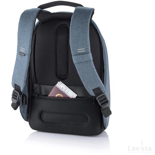 Bobby Hero Small, anti-diefstal rugzak lichtblauw, zwart