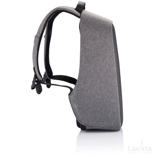 Bobby Hero Small, anti-diefstal rugzak grijs, zwart