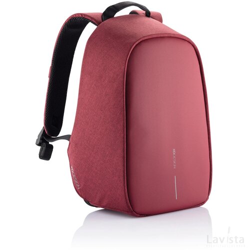 Bobby Hero Small, anti-diefstal rugzak rood, zwart