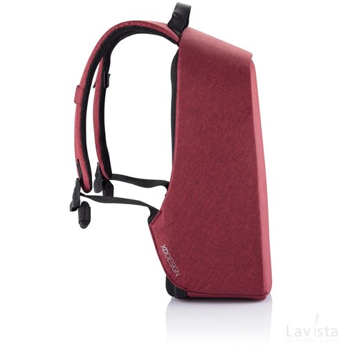 Bobby Hero Small, anti-diefstal rugzak rood, zwart