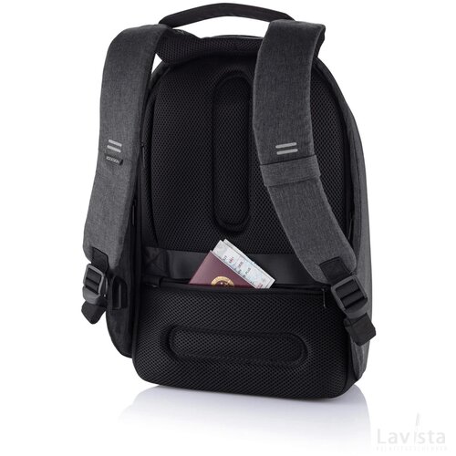 Bobby Hero Small, anti-diefstal rugzak zwart, grijs