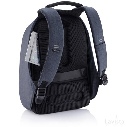 Bobby Hero XL, anti-diefstal rugzak donkerblauw, grijs