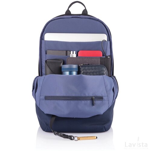 Bobby Soft, anti-diefstal rugzak donkerblauw, zwart