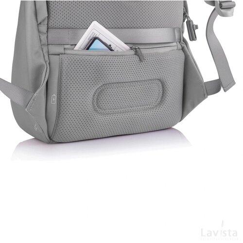 Bobby Soft, anti-diefstal rugzak grijs, blauw