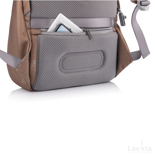 Bobby Soft, anti-diefstal rugzak khaki, grijs