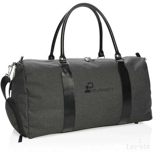 Weekendtas met USB A oplaadpunt zwart