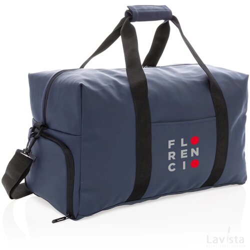 Smooth PU weekendtas PVC-vrij donkerblauw
