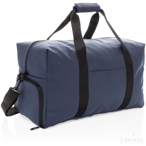 Smooth PU weekendtas PVC-vrij donkerblauw