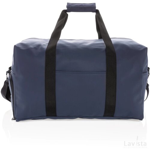 Smooth PU weekendtas PVC-vrij donkerblauw