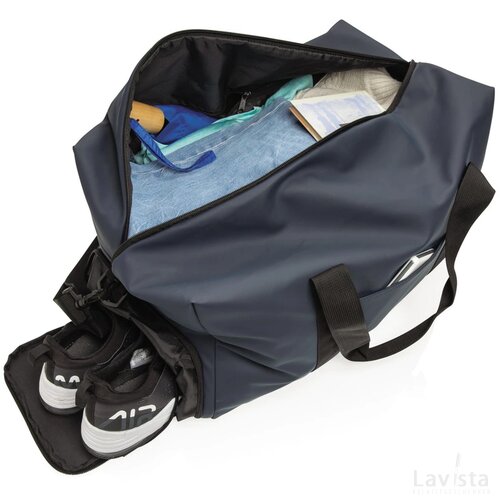 Smooth PU weekendtas PVC-vrij donkerblauw