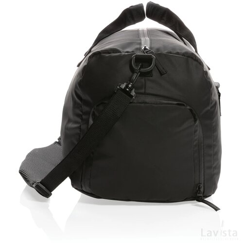 Fashion black PVC vrije weekendtas zwart