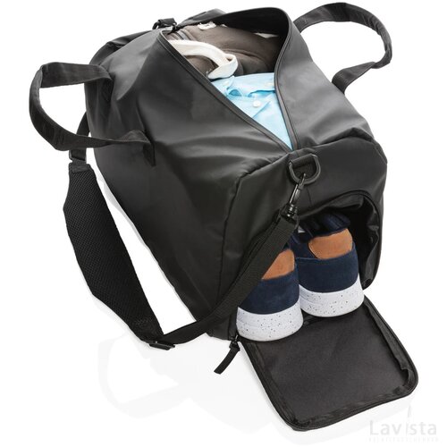 Fashion black PVC vrije weekendtas zwart