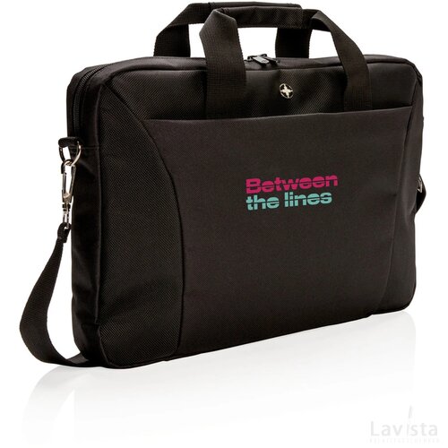Swiss Peak 15.4” laptop tas PVC-vrij zwart