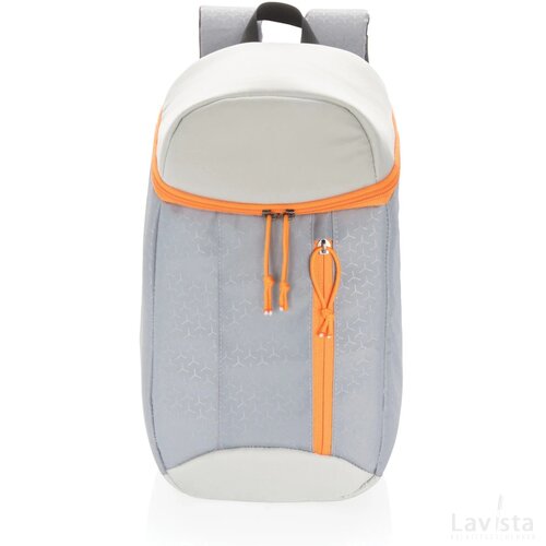 Hiking koelrugzak 10L grijs, oranje