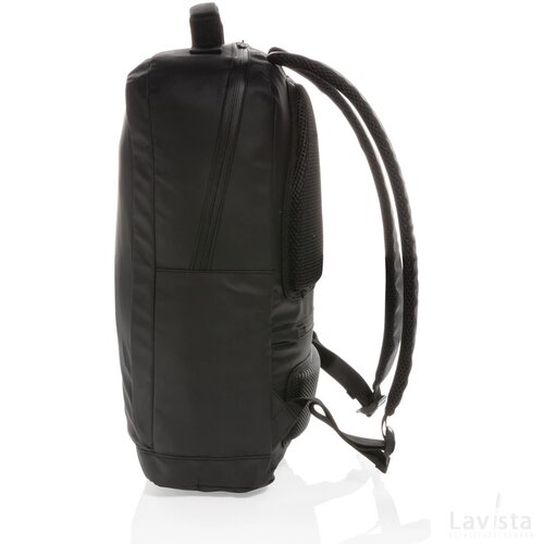 Fashion black PVC vrije 15.6" laptop rugtas zwart