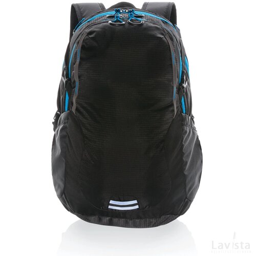 Explorer ribstop medium wandelrugzak 26L PVC-vrij zwart, blauw