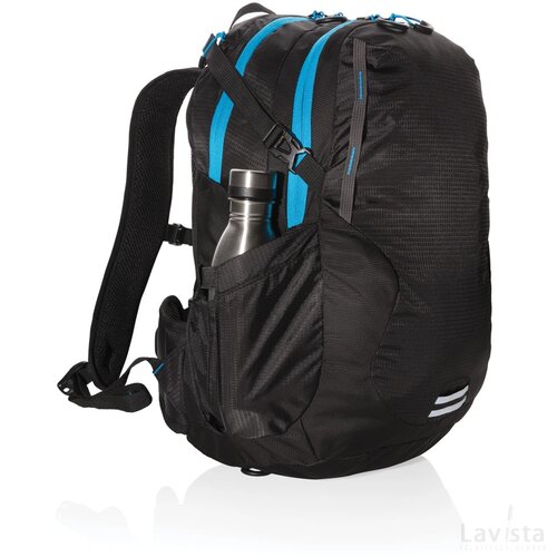 Explorer ribstop medium wandelrugzak 26L PVC-vrij zwart, blauw