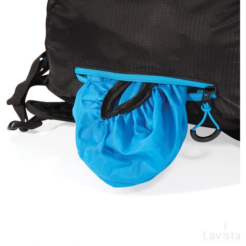 Explorer ribstop medium wandelrugzak 26L PVC-vrij zwart, blauw