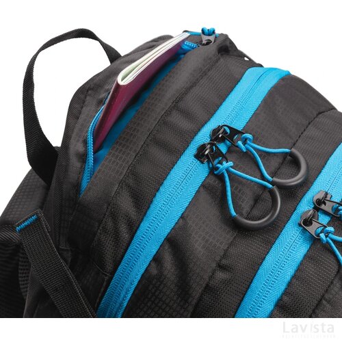 Explorer ribstop medium wandelrugzak 26L PVC-vrij zwart, blauw