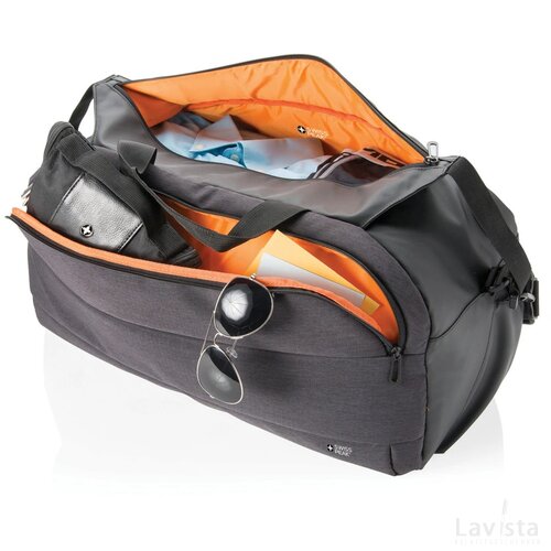 Modern weekend tas PVC vrij zwart