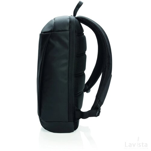 Madrid RFID USB anti-diefstal laptop rugzak PVC-vrij zwart, zwart
