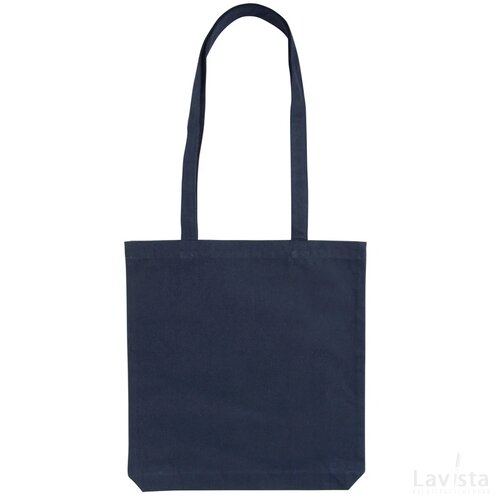 Impact AWARE™ gerecycled katoenen draagtas 330gsm donkerblauw