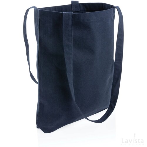 Impact AWARE™ gerecycled katoenen draagtas 330gsm donkerblauw