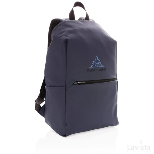Smooth PU 15.6" laptop rugzak PVC-vrij donkerblauw