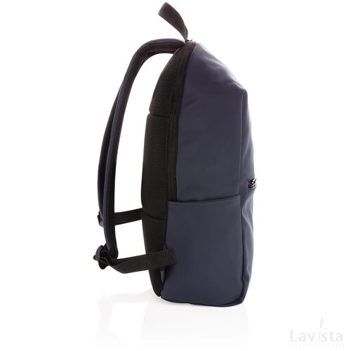 Smooth PU 15.6" laptop rugzak PVC-vrij donkerblauw
