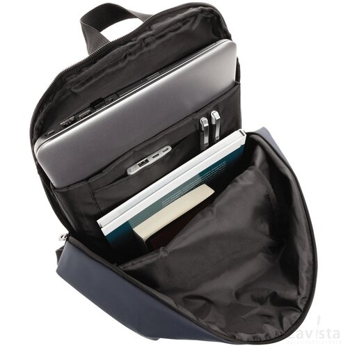 Smooth PU 15.6" laptop rugzak PVC-vrij donkerblauw