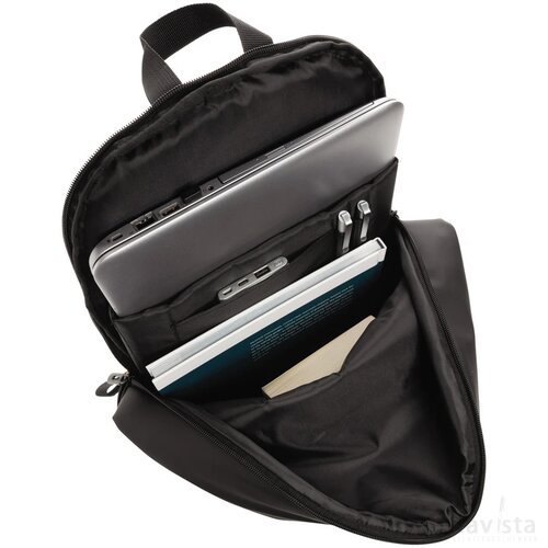 Smooth PU 15.6" laptop rugzak PVC-vrij zwart