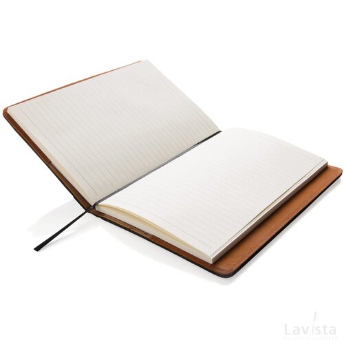 Notitieboek met vak voor telefoon zwart
