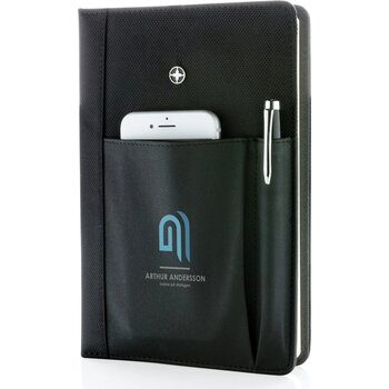 Hervulbaar notitieboek en pen set zwart
