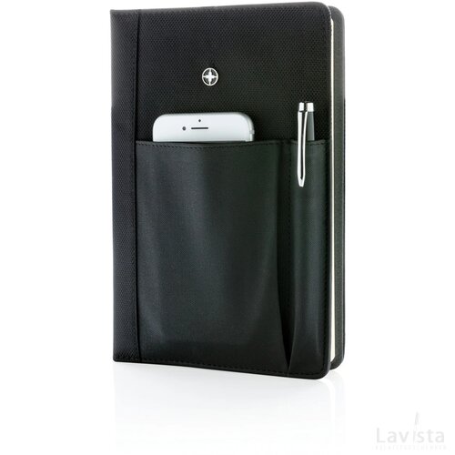 Hervulbaar notitieboek en pen set zwart