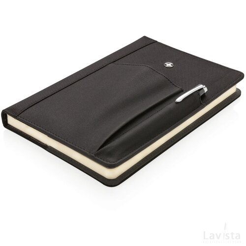 Hervulbaar notitieboek en pen set zwart