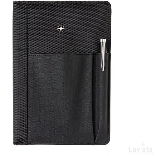 Hervulbaar notitieboek en pen set zwart