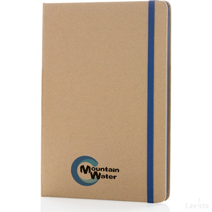 A5 recycled kraft notitieboek blauw