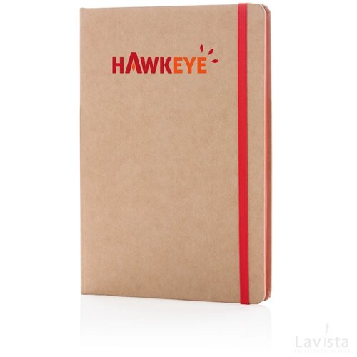 A5 kraft notitieboek rood