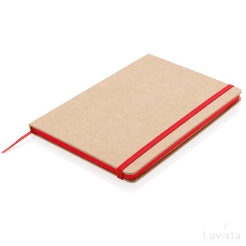 A5 kraft notitieboek rood