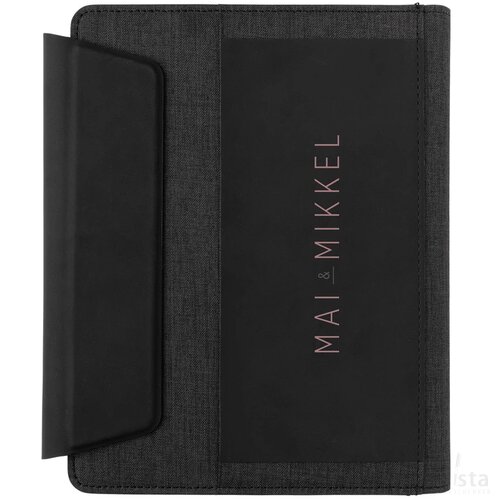 Fiko A5 portfolio met draadloos opladen & 5000mAh powerbank zwart