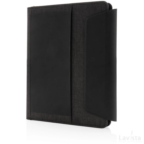Fiko A5 portfolio met draadloos opladen & 5000mAh powerbank zwart