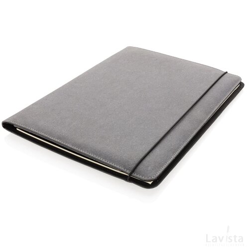 Gerecycled lederen portfolio A4 grijs